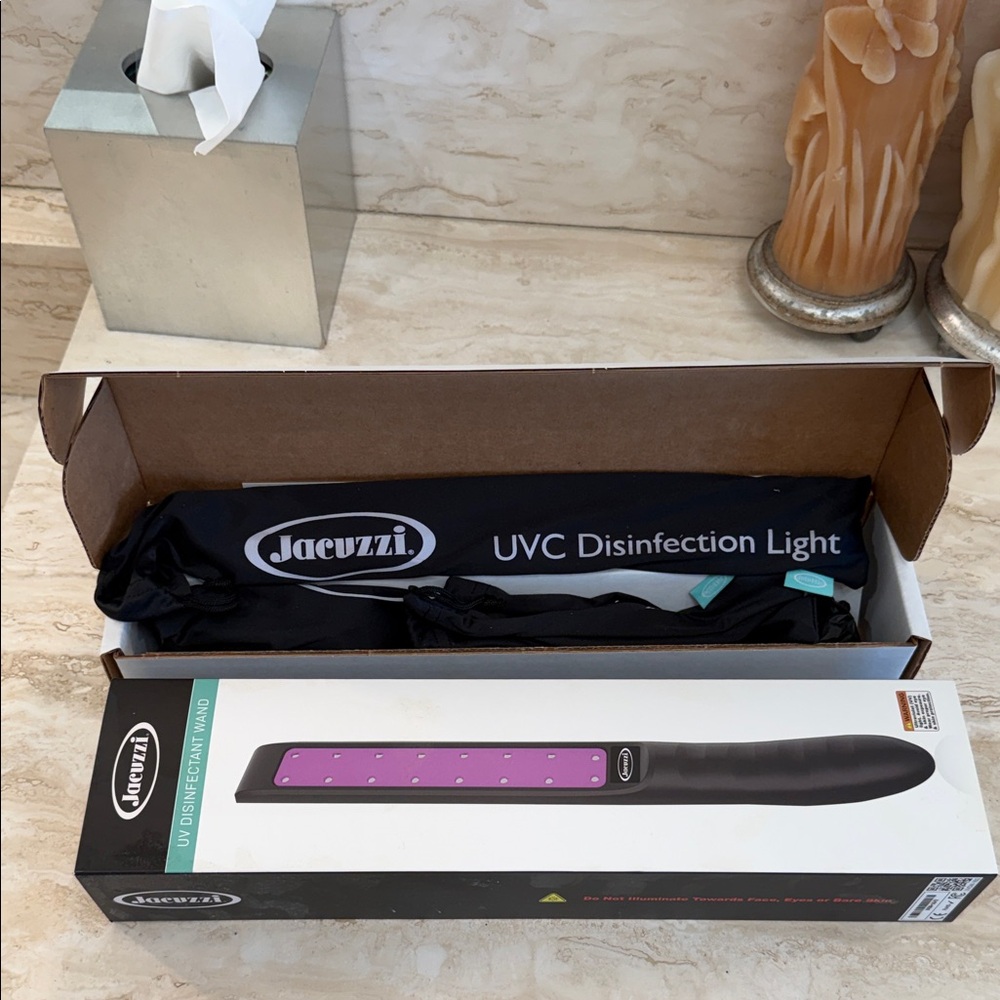 NIB Jacuzzi Brand UV Disinfectant Wand with protection glasses